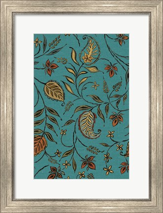 Framed Paisley Trail I Patterns Print