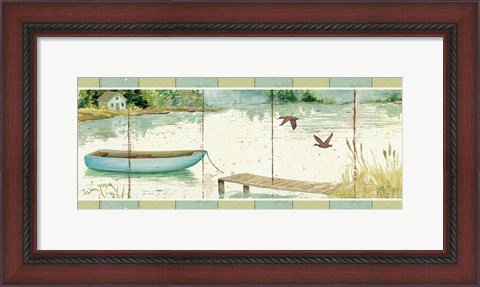 Framed Lakeside Dock Print