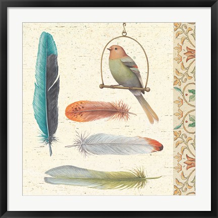 Framed Feather Tales II Print
