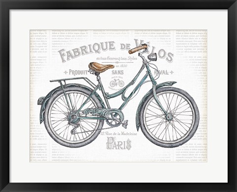 Framed Bicycles I v2 Print