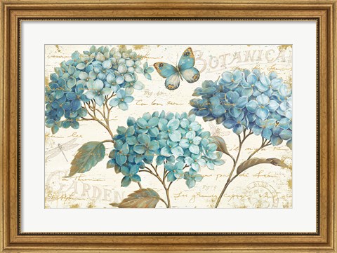 Framed Blue Garden I Print
