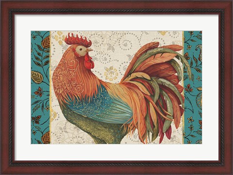 Framed Rooster Spice I II III IVA Print