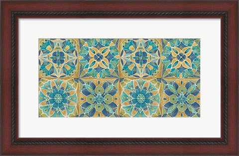 Framed Mexican Tiles Pattern Print