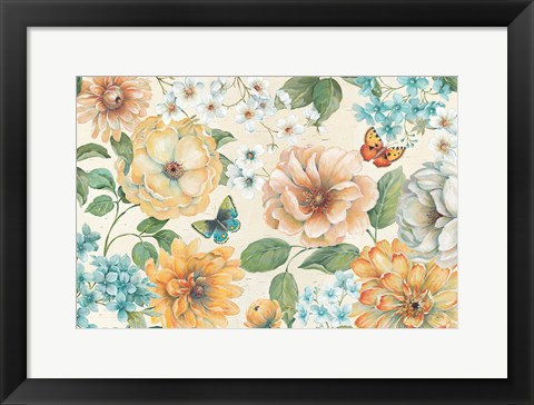 Framed Butterfly Bloom I Print