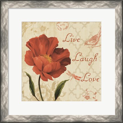 Framed Live Laugh Love Sq Print