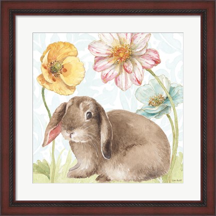 Framed Spring Softies Bunnies III Print