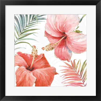 Framed Tropical Blush III Print