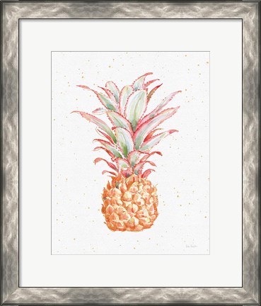 Framed Gracefully Blush Pineapple XII Print