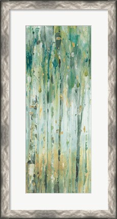 Framed Forest VIII with Teal Print