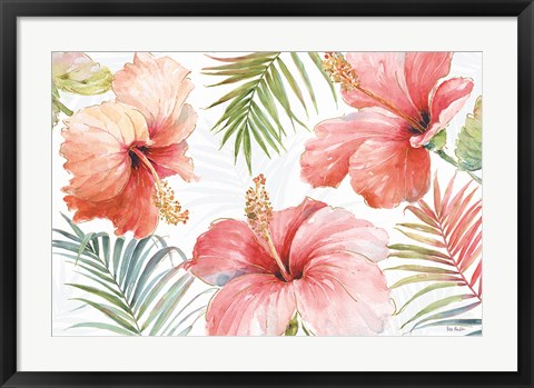 Framed Tropical Blush I Print