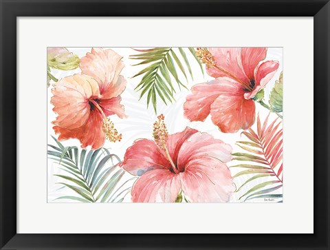 Framed Tropical Blush I Print