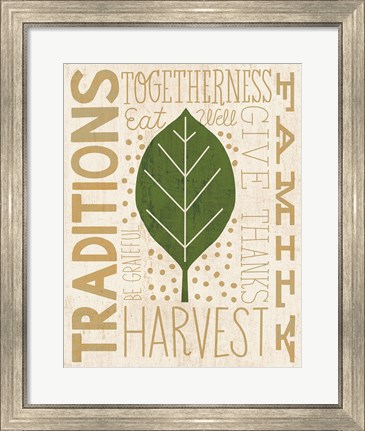 Framed Family Tree Leaf IV Print
