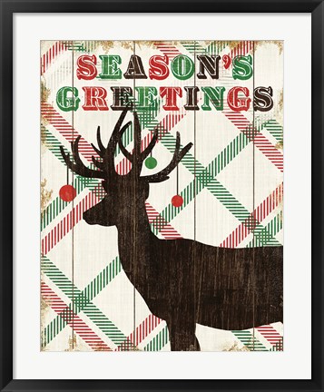Framed Simple Living Holiday Deer Print