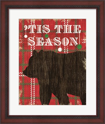 Framed Simple Living Holiday Bear Print