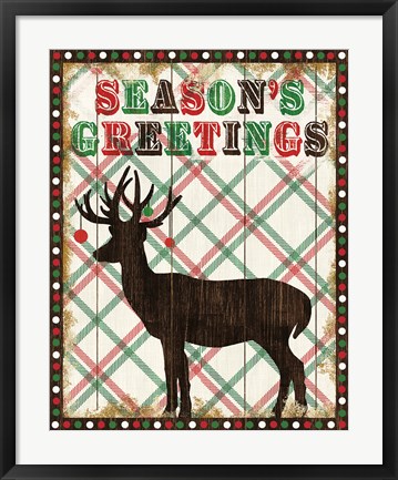 Framed Simple Living Holiday Seasons Greetings Print