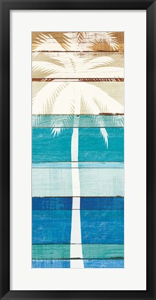 Framed Beachscape Palms V Print