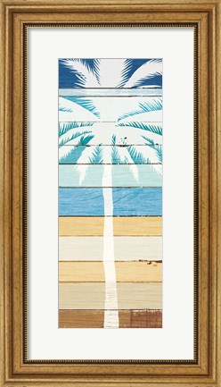 Framed Beachscape Palms IV Print