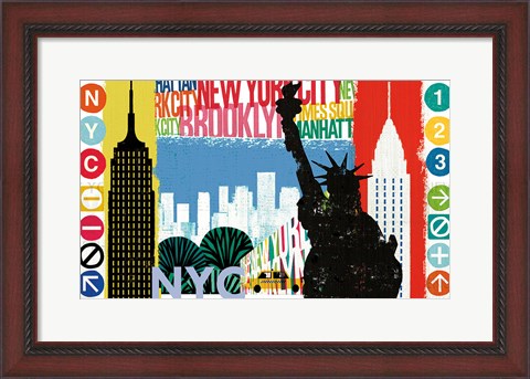 Framed New York City Life I Print