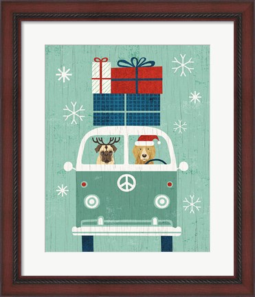 Framed Holiday on Wheels XII Print