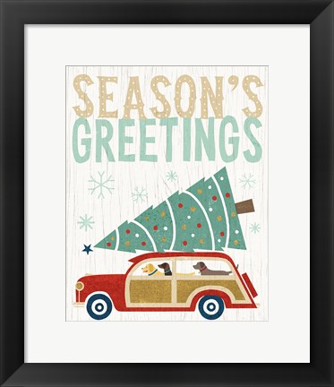 Framed Holiday on Wheels II v2 Print