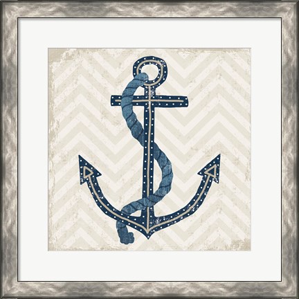 Framed Nautical Anchor Print