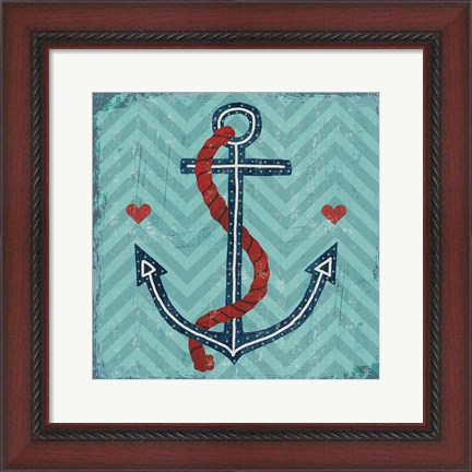 Framed Nautical Love Anchor Print