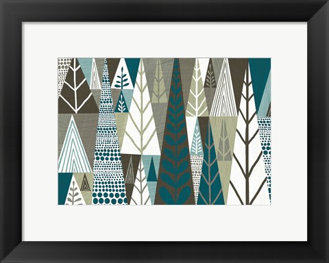 Framed Geometric Forest Print