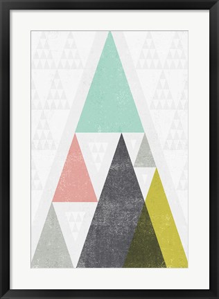Framed Mod Triangles III Print