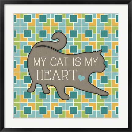 Framed Cat Sayin IV Print