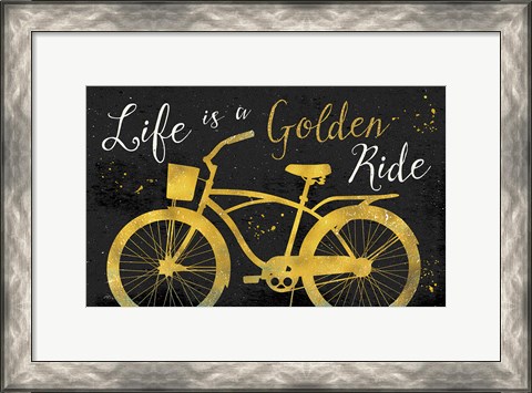 Framed Golden Ride III Dark Print