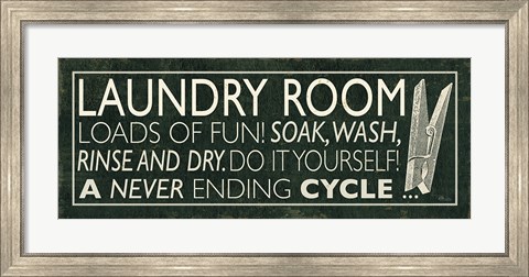 Framed Laundry Room I Print