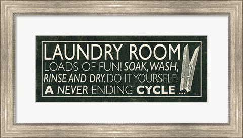 Framed Laundry Room I Print