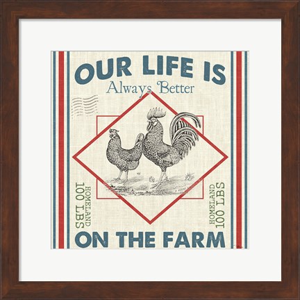 Framed Sweet Farmhouse III Print
