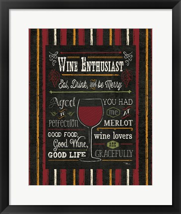 Framed Wine Enthusiast II Print