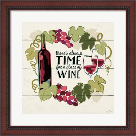 Framed Wine and Friends VI Print