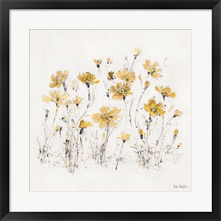 Framed Wildflowers III Yellow Print