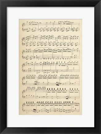 Framed Musical Notes I Print