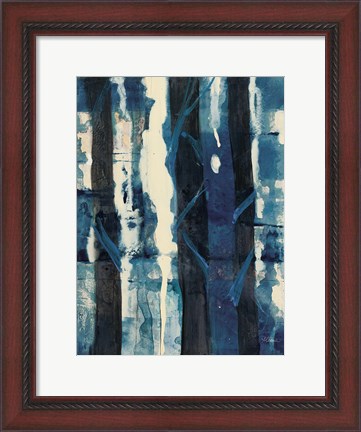Framed Deep Woods II Indigo Print