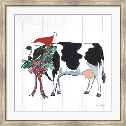 Framed Holiday Farm Animals IV Print