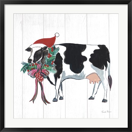 Framed Holiday Farm Animals IV Print