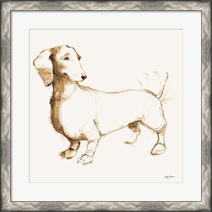 Framed Clio Brown and Orange Print