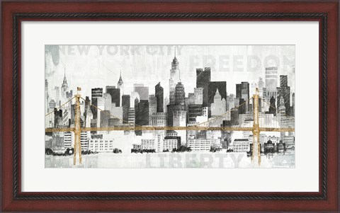 Framed New York Skyline II Print