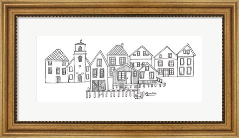 Framed Nordic Village III Horizontal Print