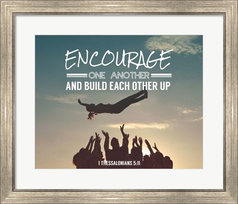 Framed Encourage One Another - Celebrating Team Print