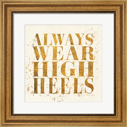 Framed Shoe Fetish Quotes II Light Print