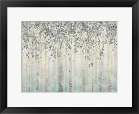 Framed Silver and Gray Dream Forest I Print