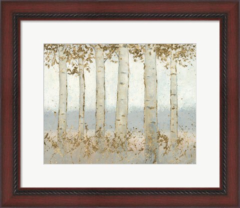 Framed Magnificent Birch Grove Print