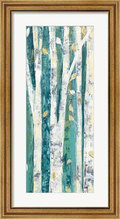 Framed Birches in Spring Panel III Print
