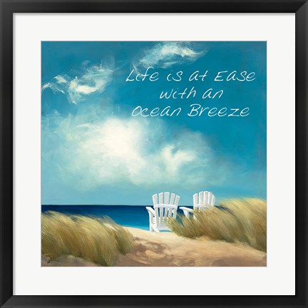 Framed Perfect Day Ocean Breeze Print