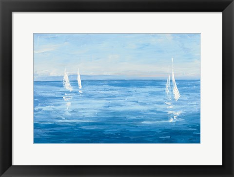 Framed Open Sail with Turquoise Print